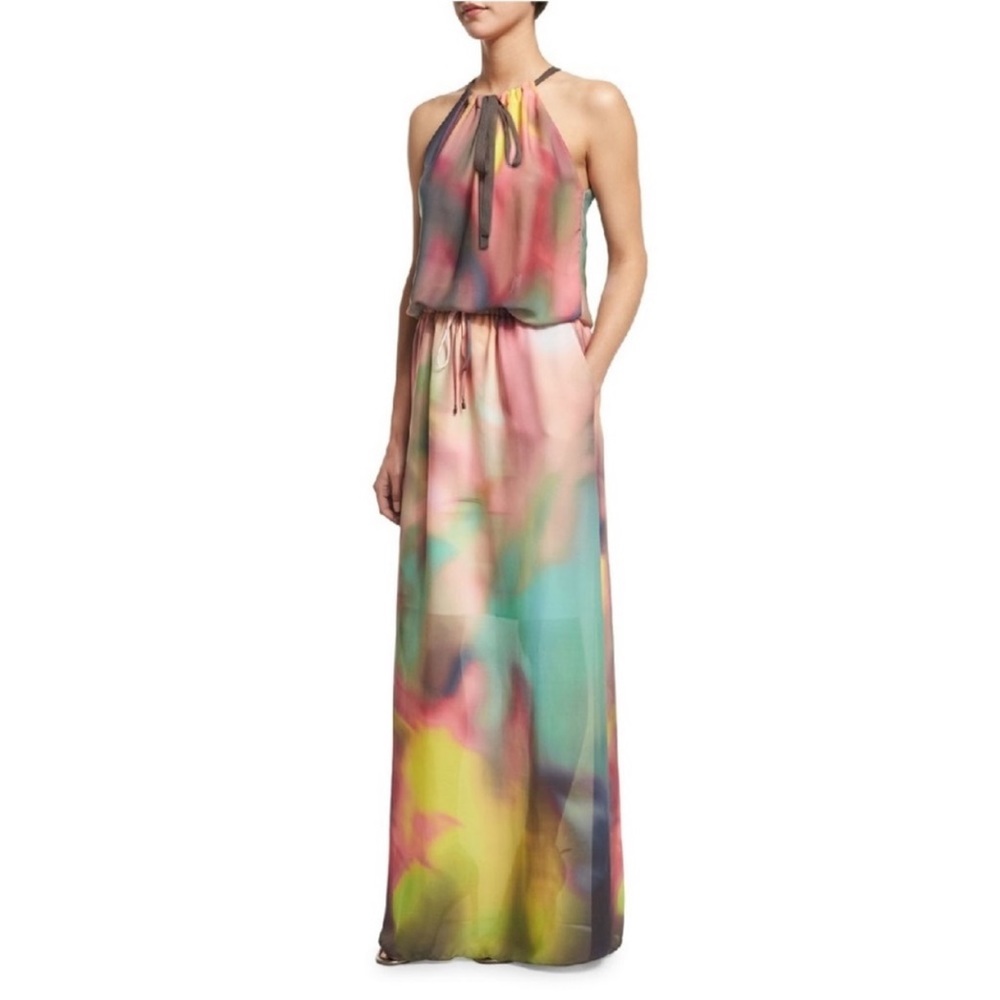 Pink, Yellow Maxi Dress - Picture 3 of 4